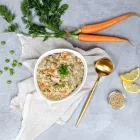 Frühlingsragout mit Hähnchen und Reis